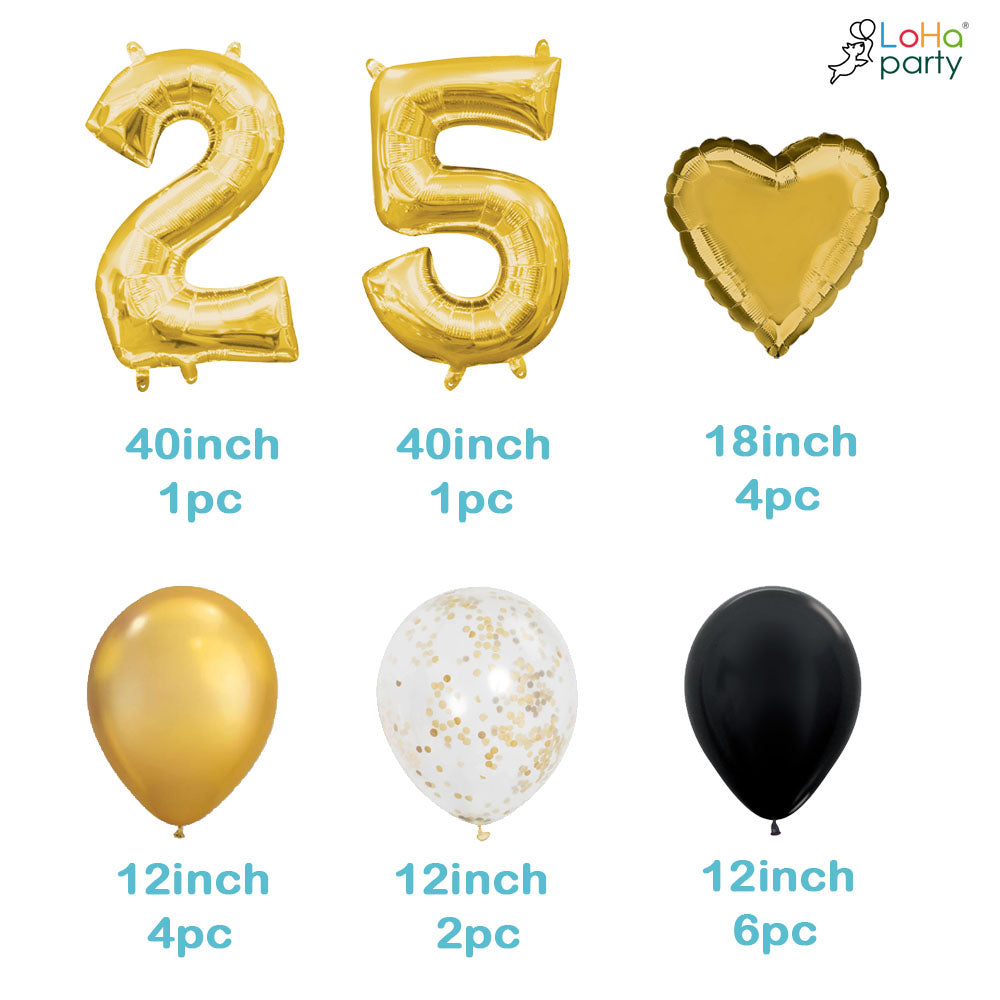 Happy birthday Number balloon set