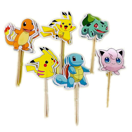 24Pcs/set Pikachu cake topper