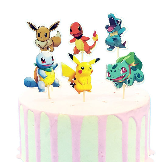 24Pcs/set Pikachu cake topper