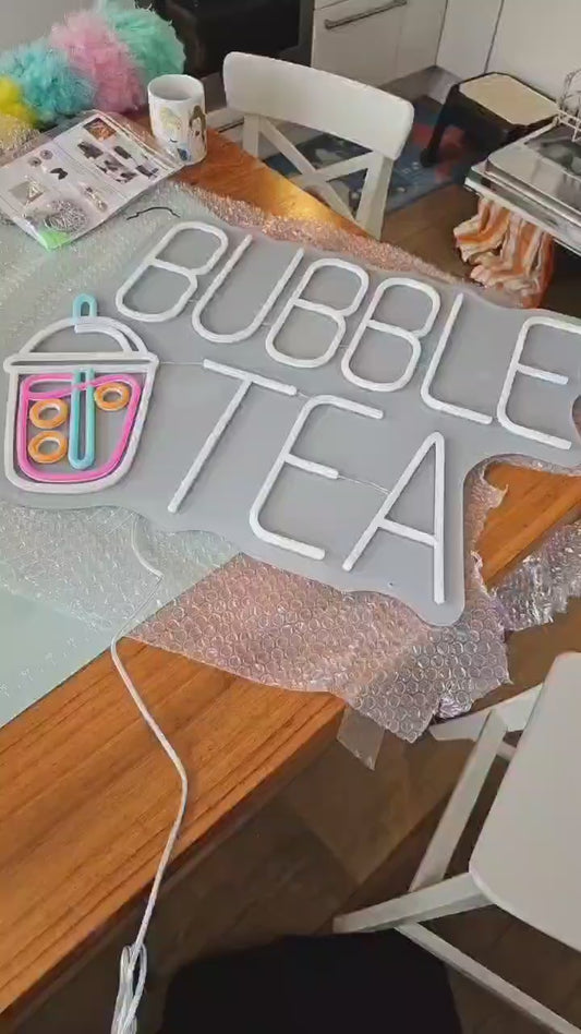 Neon Bubble Tea light