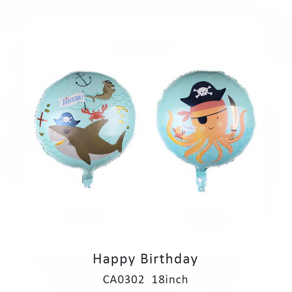 18inch happy birthday round balloon MOQ 50PCS