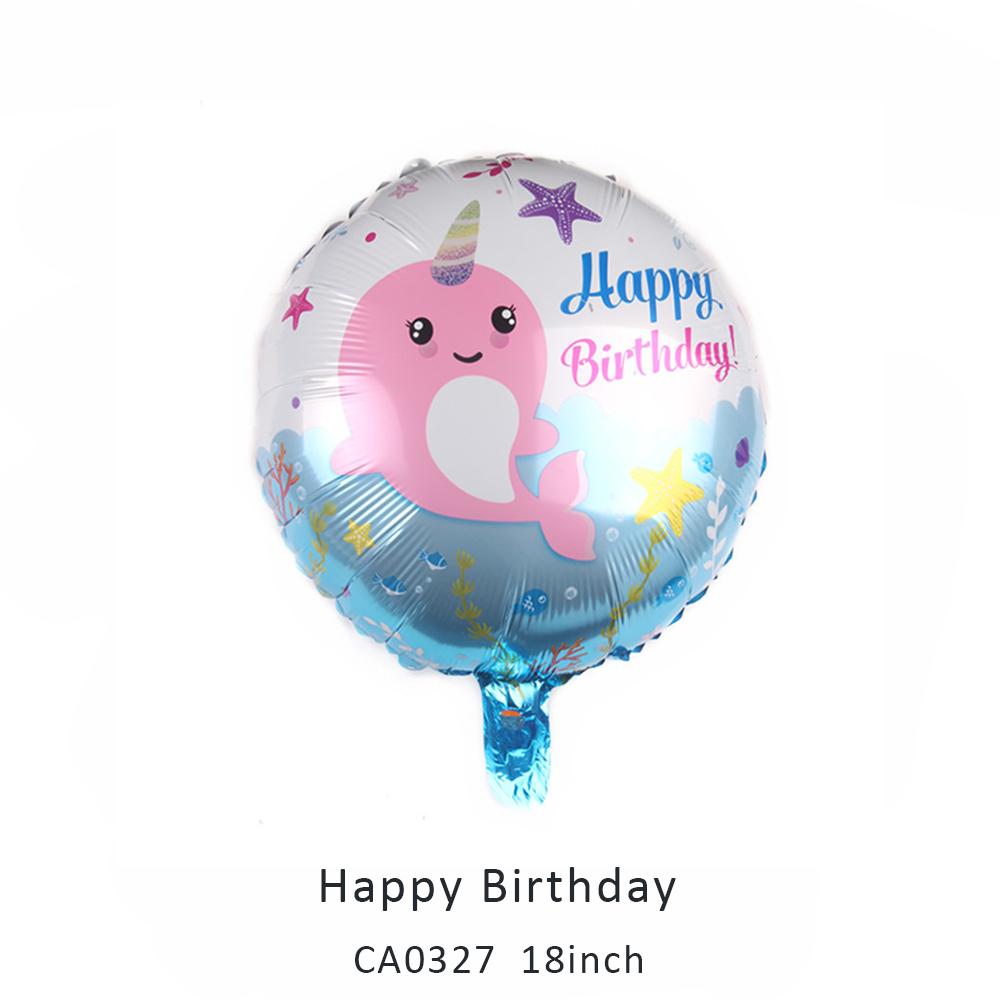 18inch happy birthday round balloon MOQ 50PCS