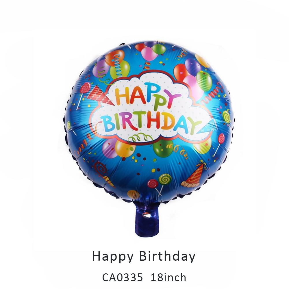 18inch happy birthday round balloon MOQ 50PCS