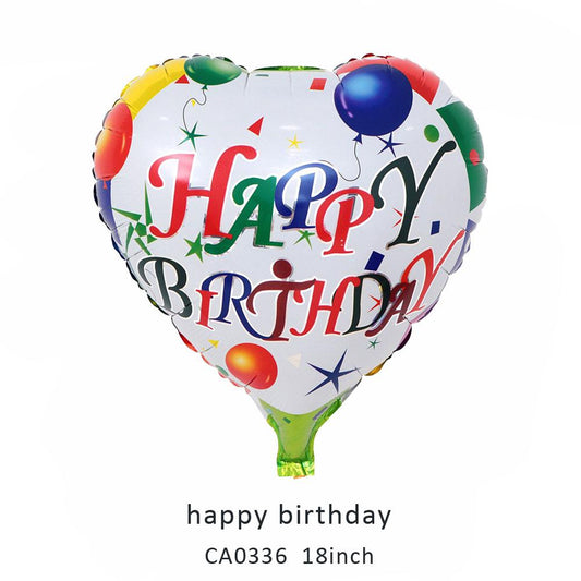 18inch happy birthday balloon MOQ 50PCS