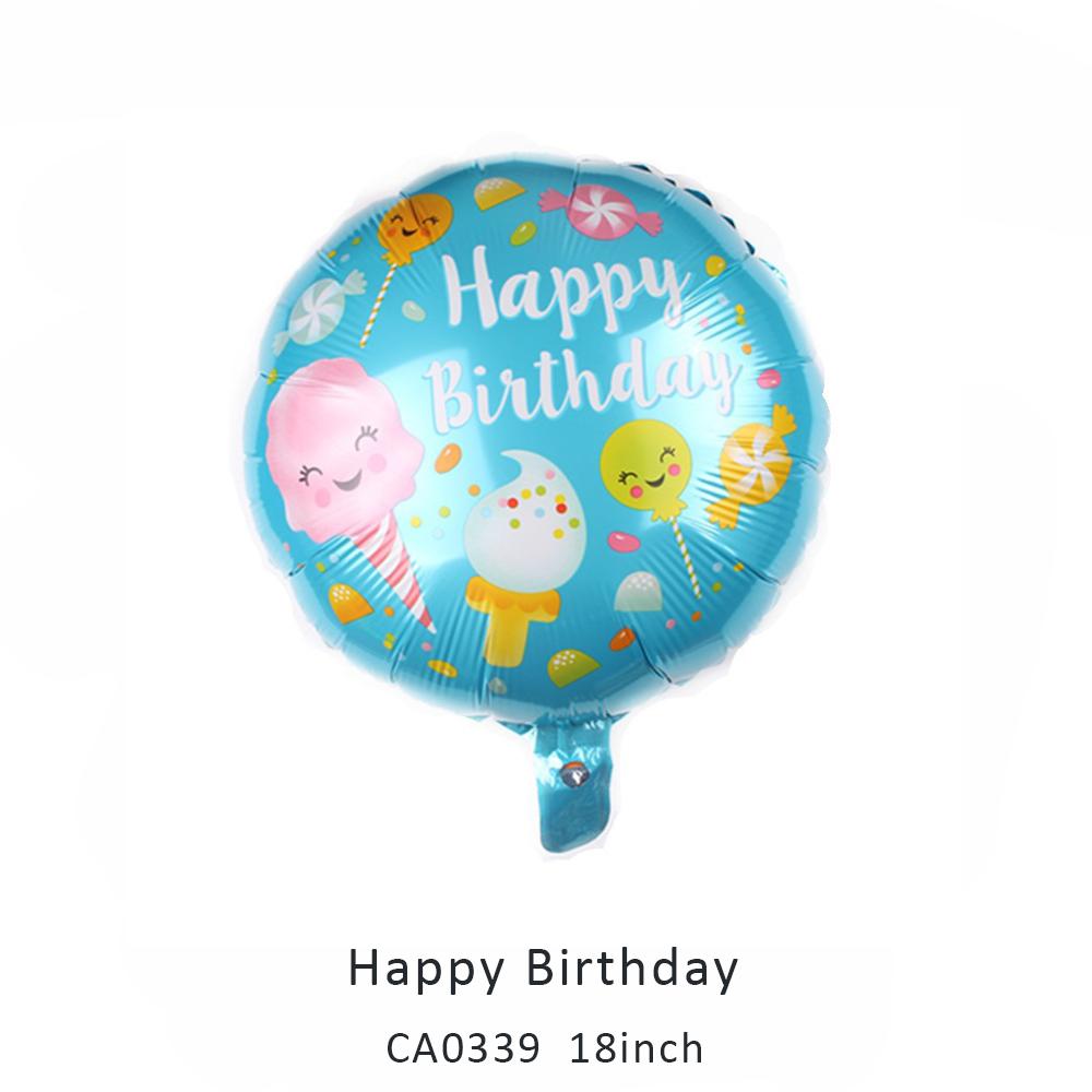 18inch happy birthday round balloon MOQ 50PCS