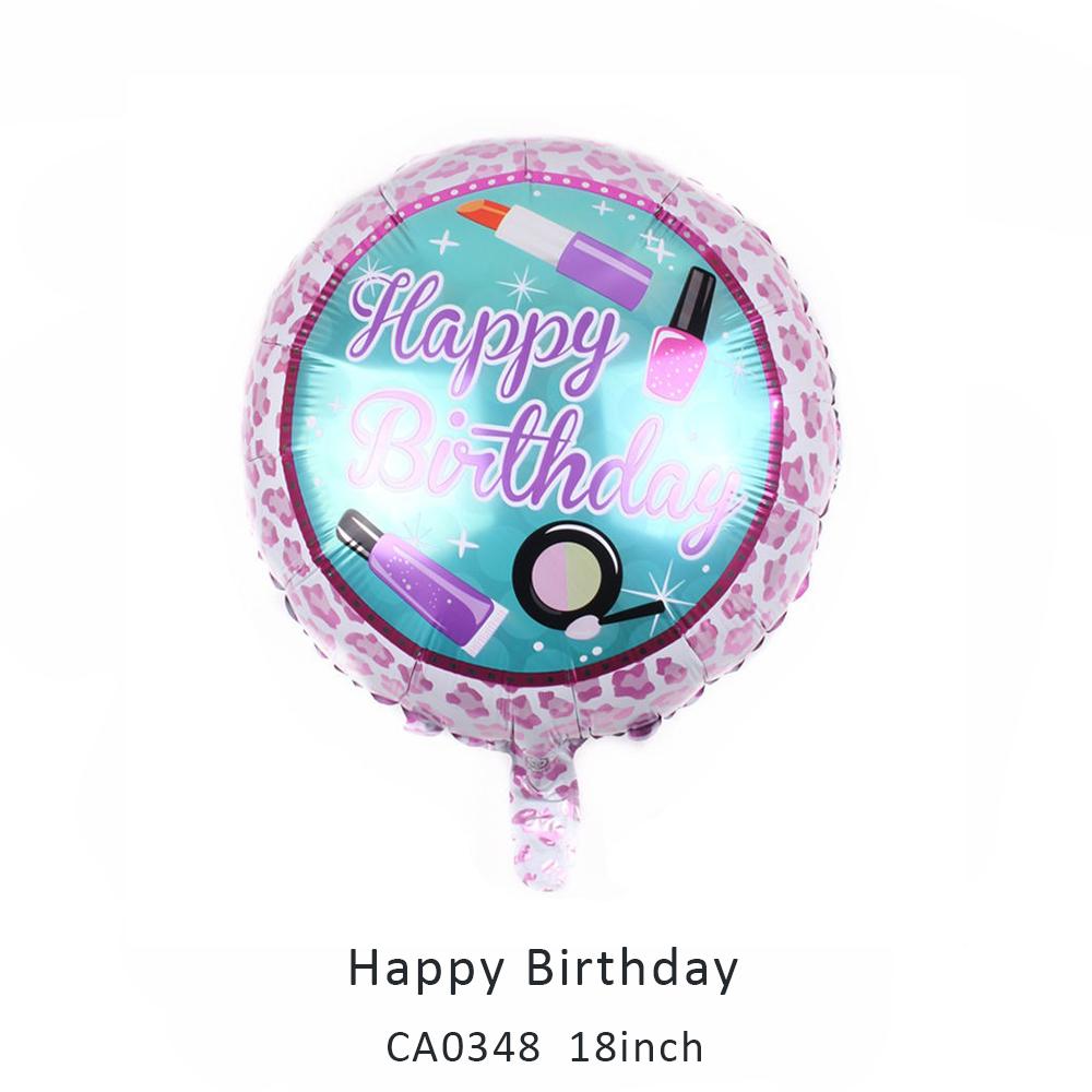 18inch happy birthday round balloon MOQ 50PCS