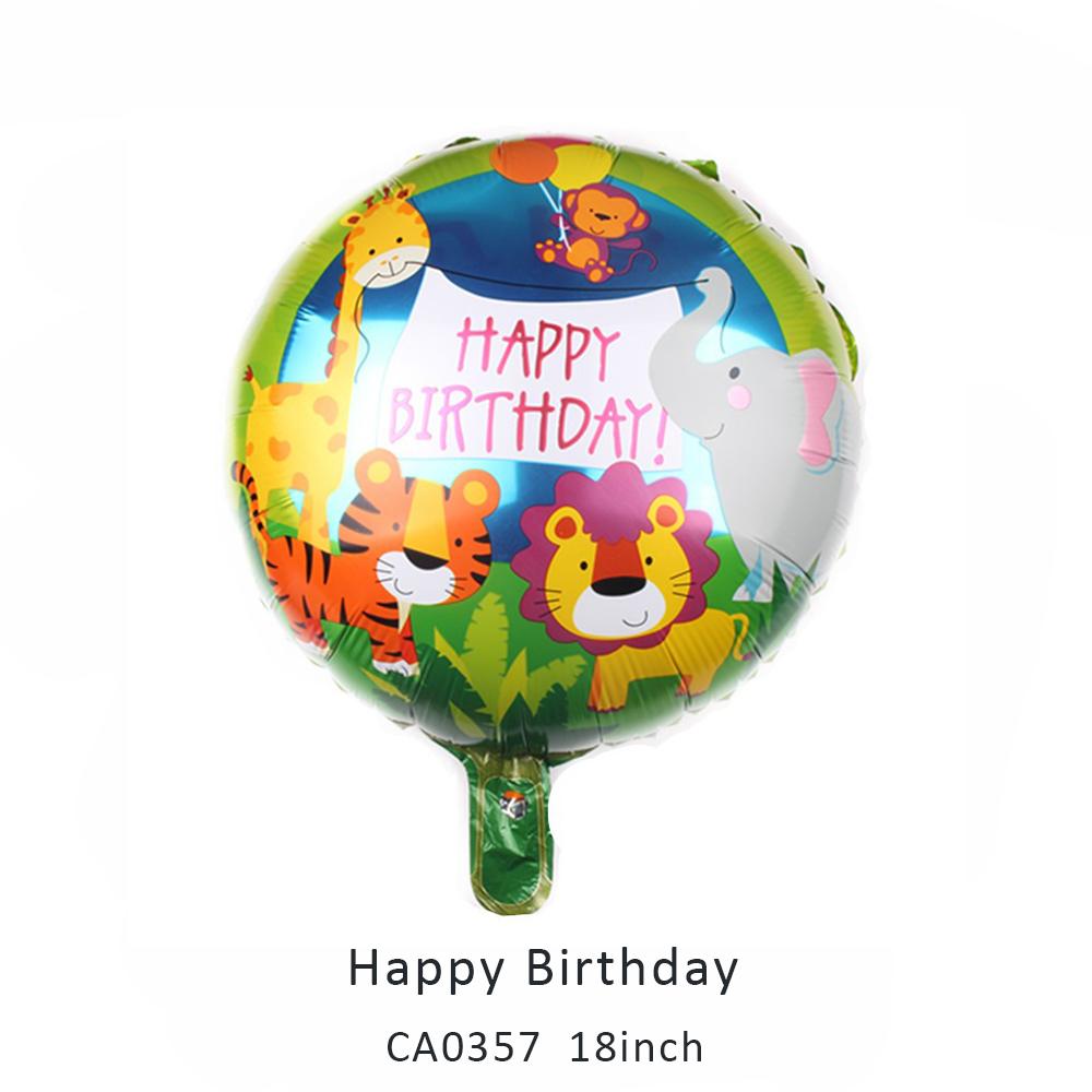 18inch happy birthday round balloon MOQ 50PCS