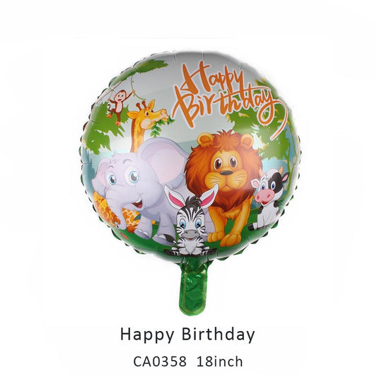 18inch happy birthday round balloon MOQ 50PCS