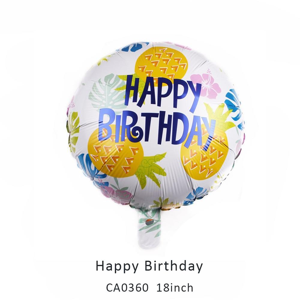 18inch happy birthday round balloon MOQ 50PCS