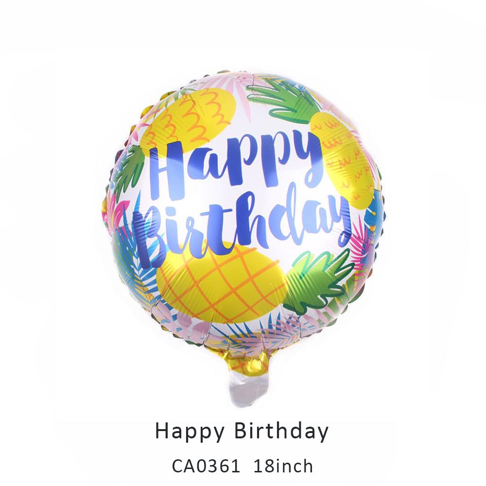 18inch happy birthday round balloon MOQ 50PCS