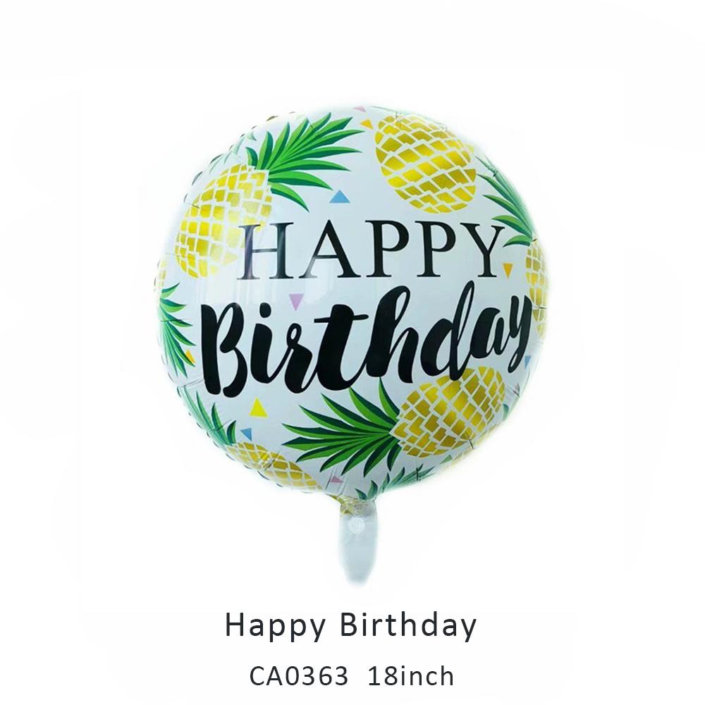 18inch happy birthday round balloon MOQ 50PCS