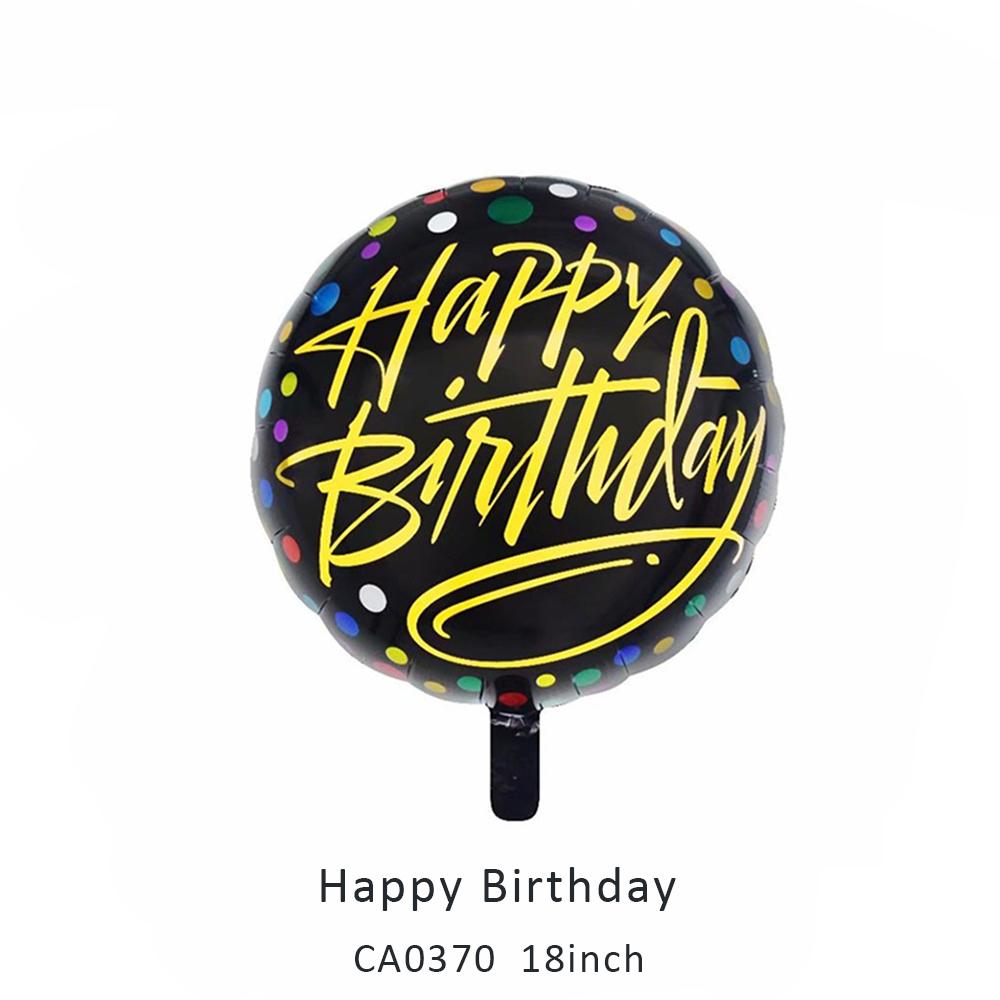 18inch happy birthday round balloon MOQ 50PCS