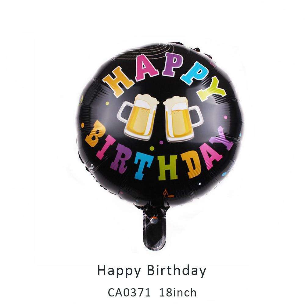 18inch happy birthday round balloon MOQ 50PCS