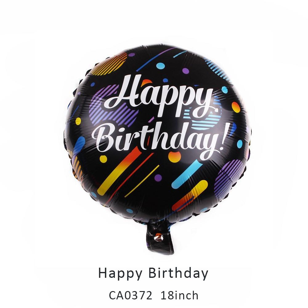 18inch happy birthday round balloon MOQ 50PCS