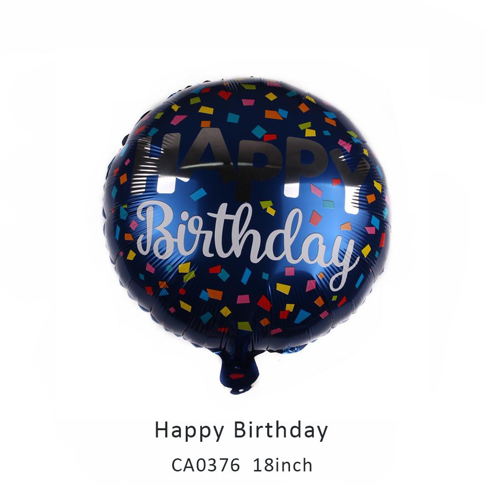 18inch happy birthday round balloon MOQ 50PCS