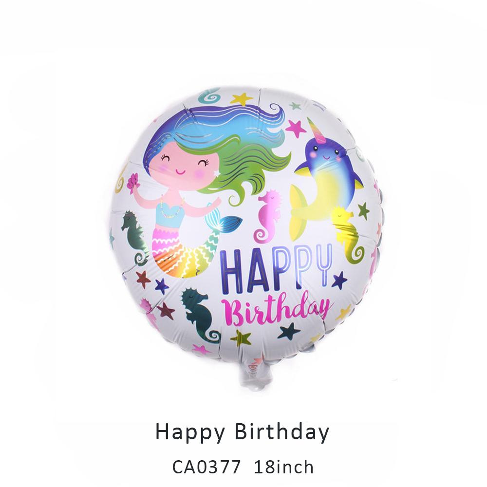 18inch happy birthday round balloon MOQ 50PCS