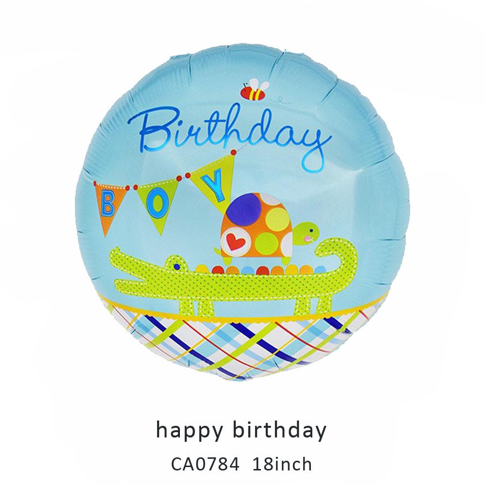 18inch happy birthday round balloon MOQ 50PCS