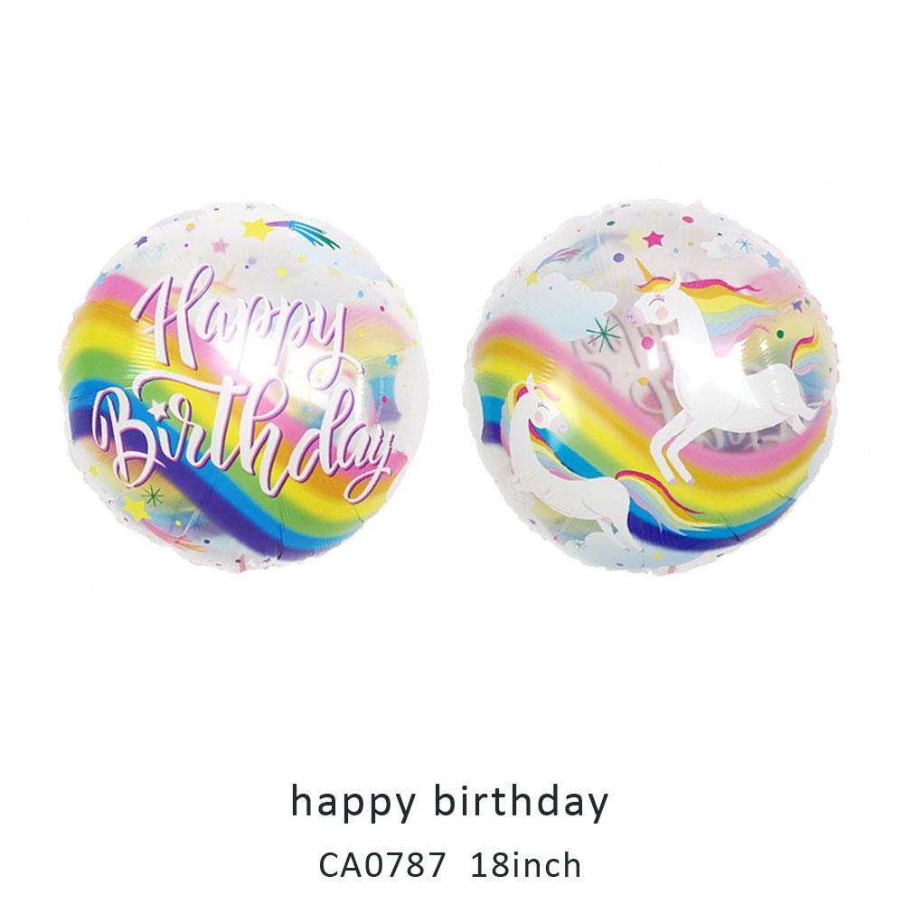 18inch happy birthday round balloon MOQ 50PCS