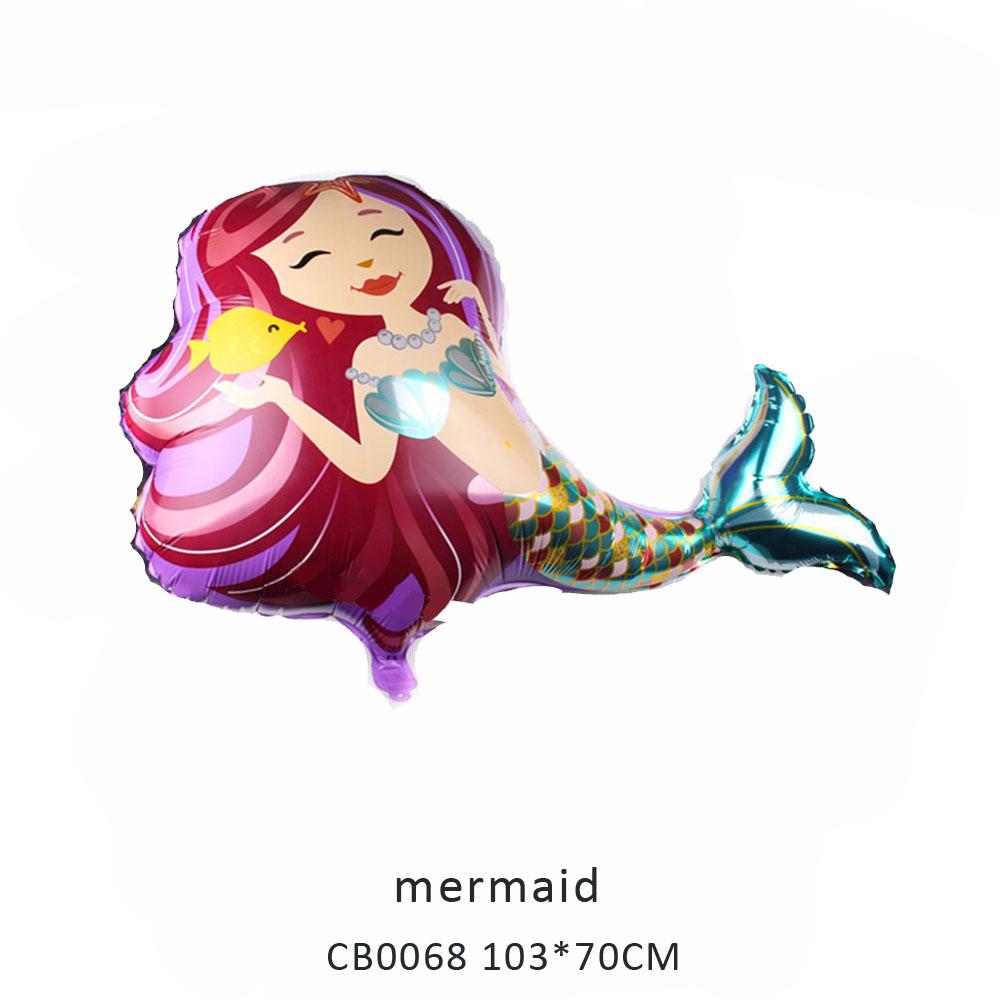 mermaid foil balloon MOQ 50pcs