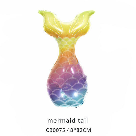 mermaid tail foil balloon MOQ 50pcs