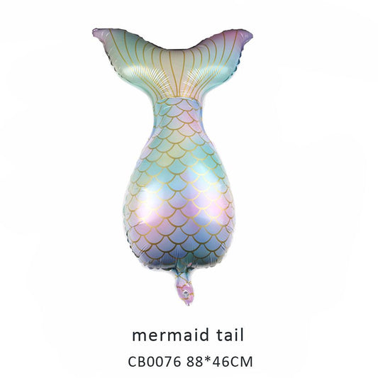 mermaid tail foil balloon MOQ 50pcs