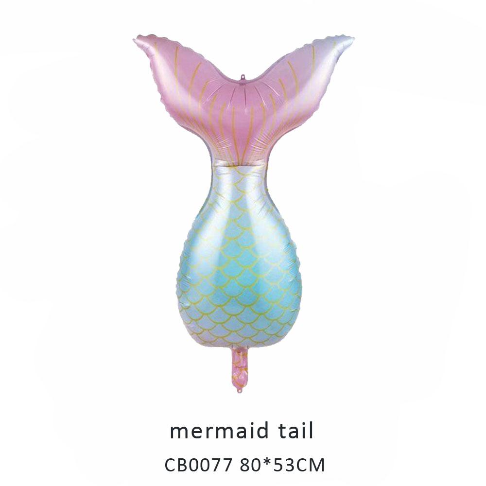 mermaid tail foil balloon MOQ 50pcs