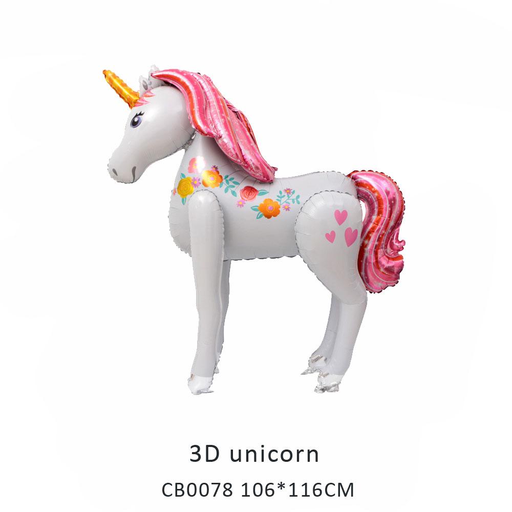 3D unicorn foil balloon MOQ 50pcs