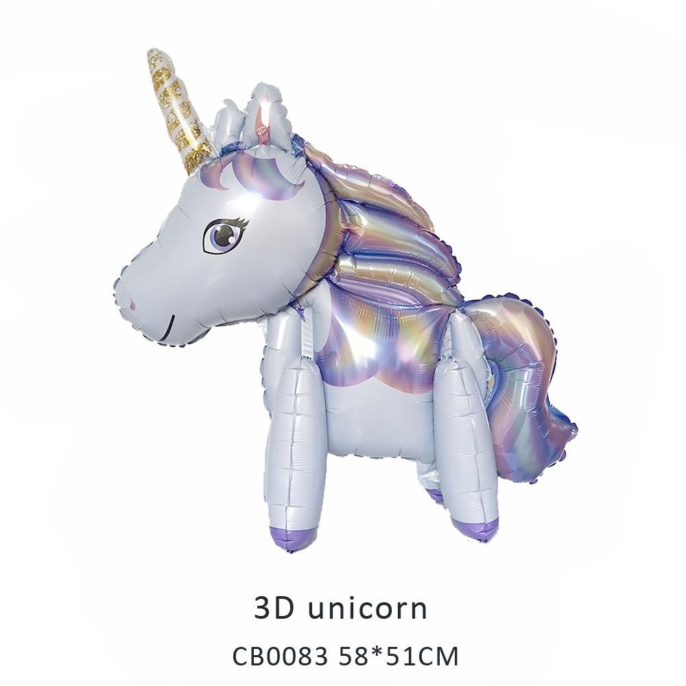 3D unicorn foil balloon MOQ 50pcs