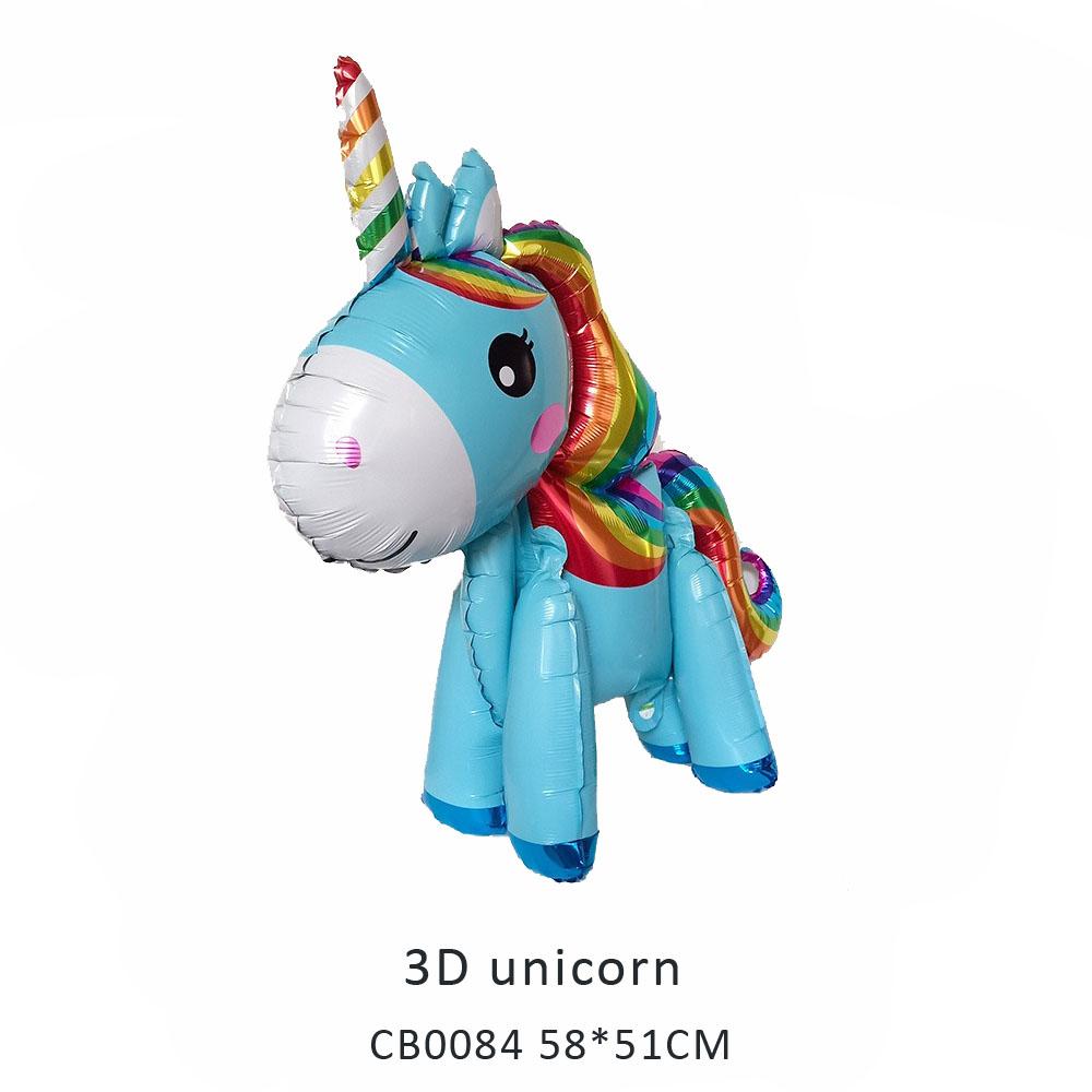 3D unicorn foil balloon MOQ 50pcs