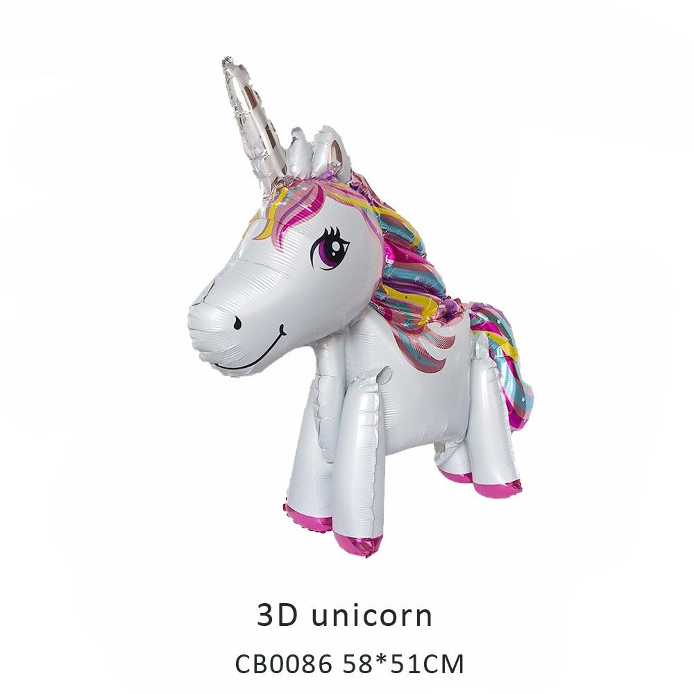 3D unicorn foil balloon MOQ 50pcs