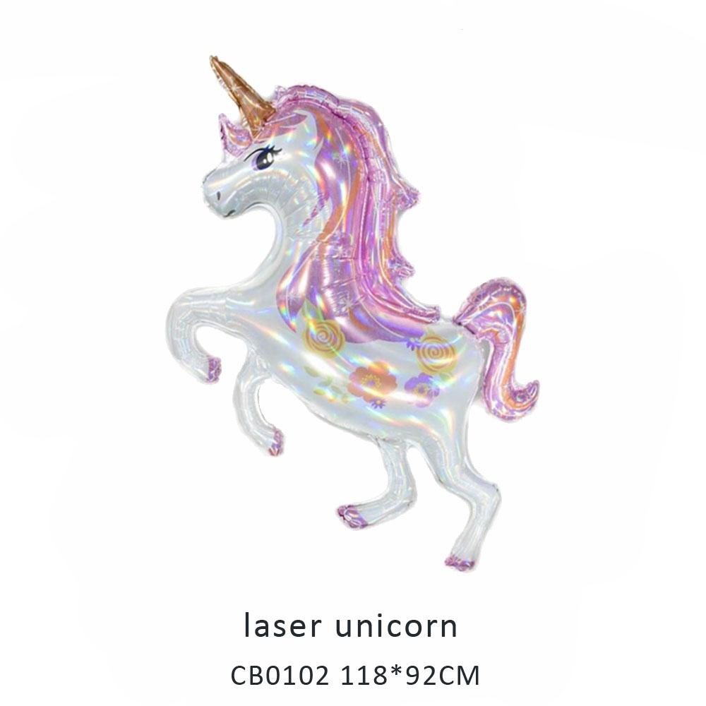 laser unicorn foil balloon MOQ 50pcs