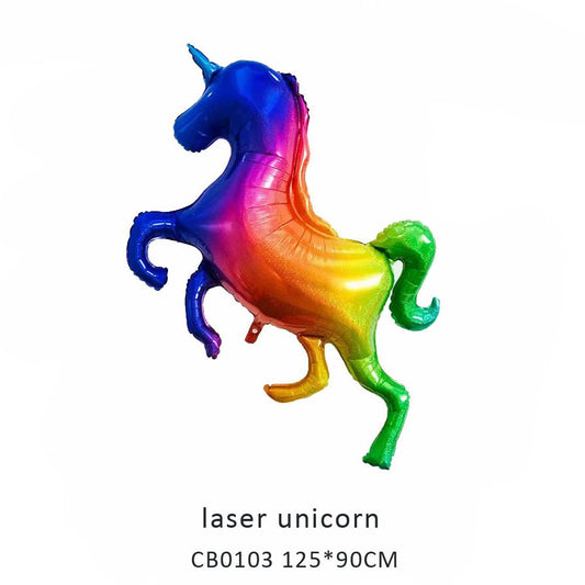 laser unicorn foil balloon MOQ 50pcs