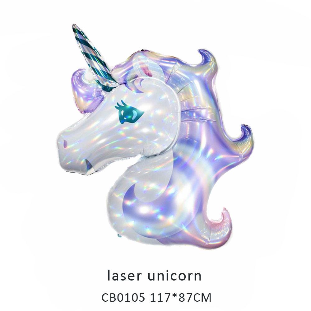 laser unicorn foil balloon MOQ 50pcs