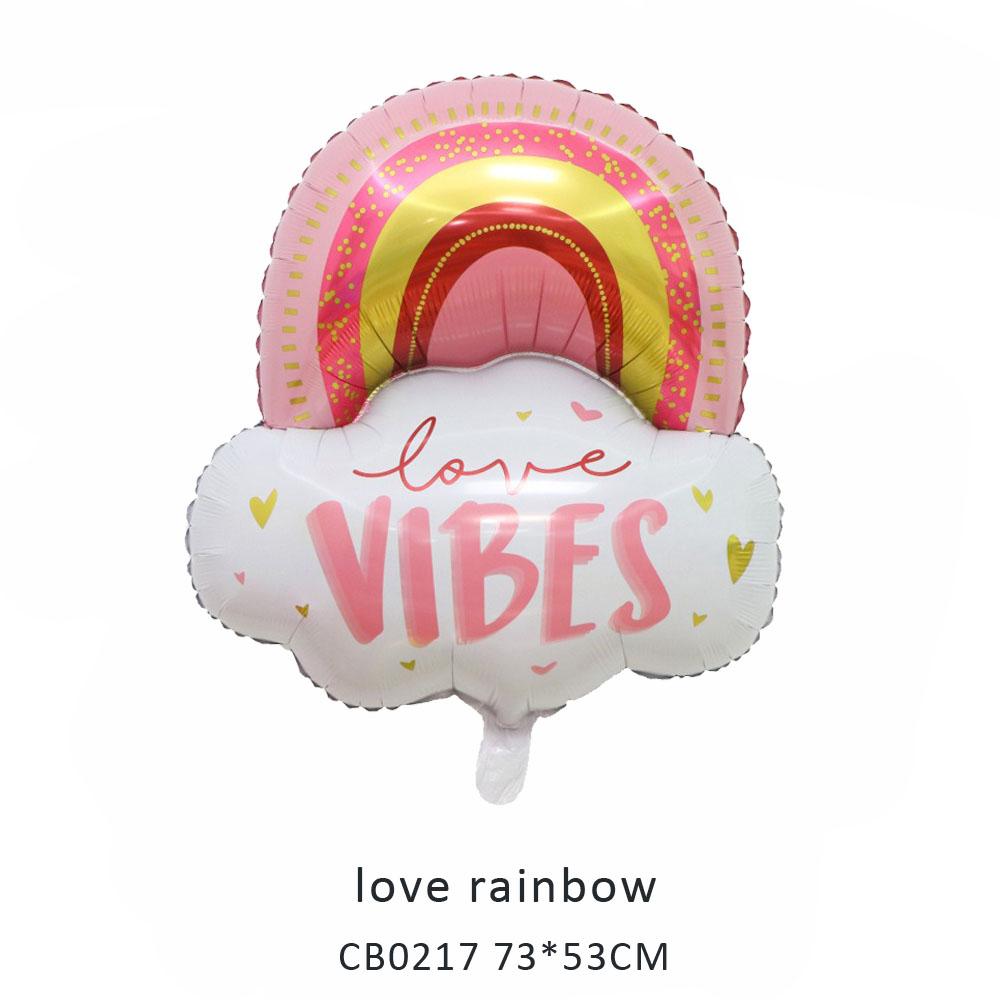 love rainbow foil balloon MOQ 50pcs