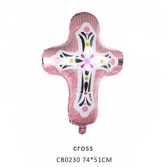 cross foil balloon MOQ 50pcs