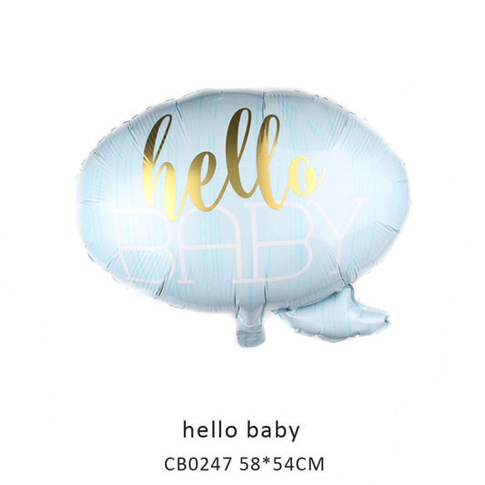 hello baby foil balloon MOQ 50pcs