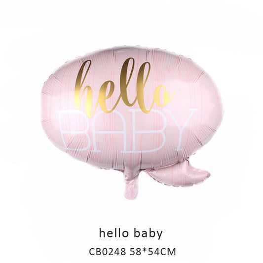 hello baby foil balloon MOQ 50pcs