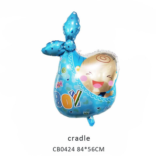 cradle foil balloon MOQ 50pcs