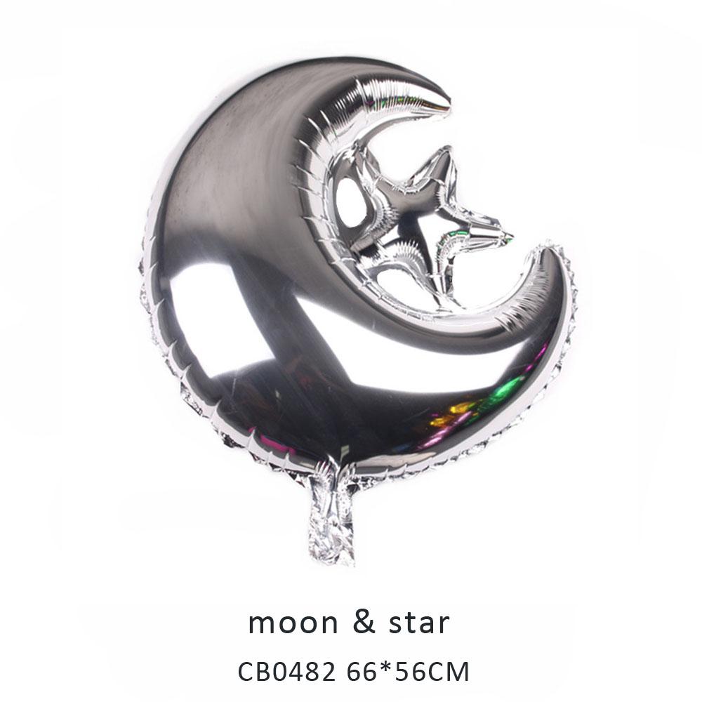 moon and star foil balloon MOQ 50pcs