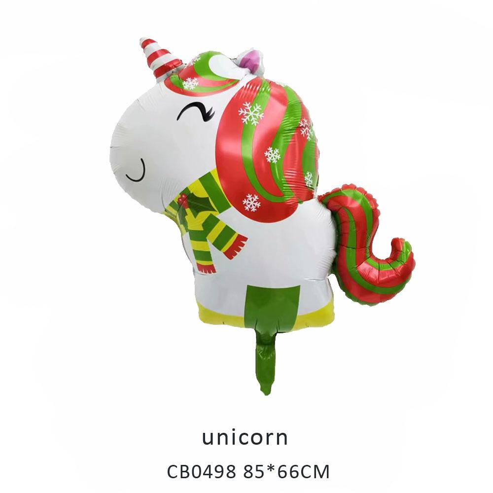 Christmas unicorn foil balloon MOQ 50pcs