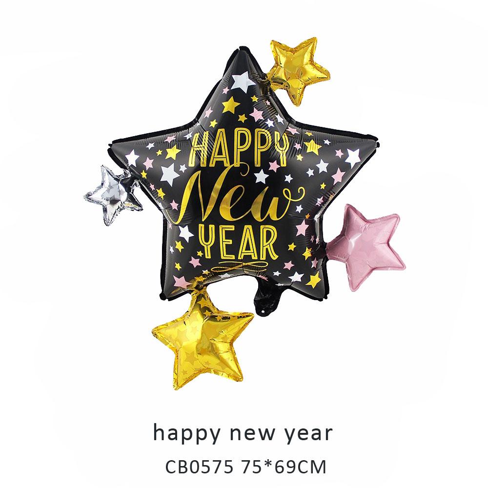 happy new year foil balloon MOQ 50pcs