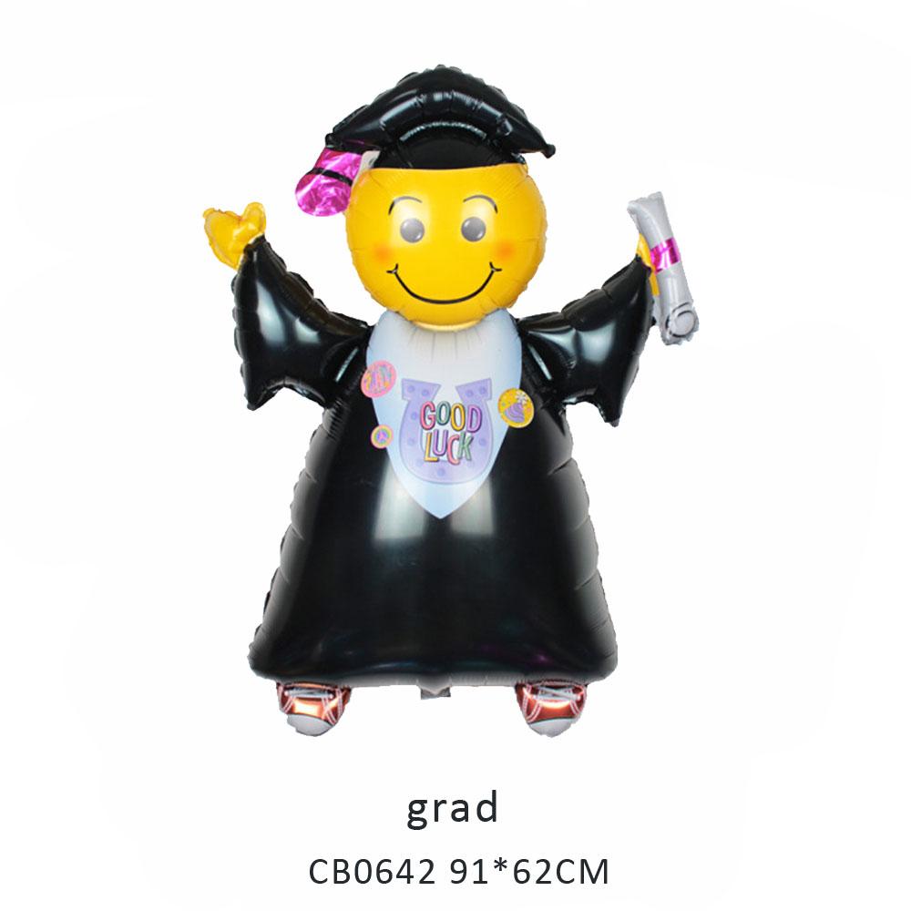 grad foil balloon MOQ 50pcs