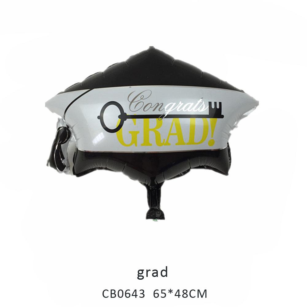 grad foil balloon MOQ 50pcs