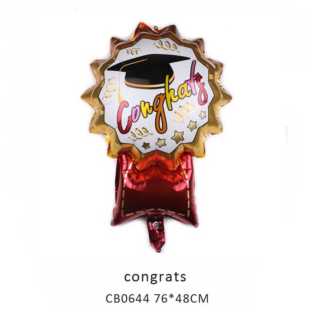 grad foil balloon MOQ 50pcs