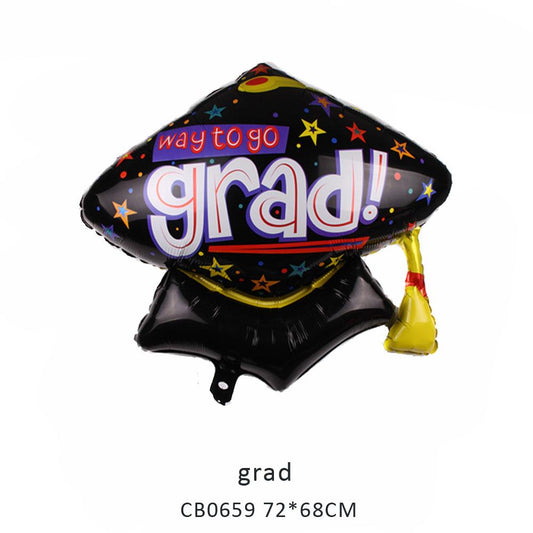 grad foil balloon MOQ 50pcs