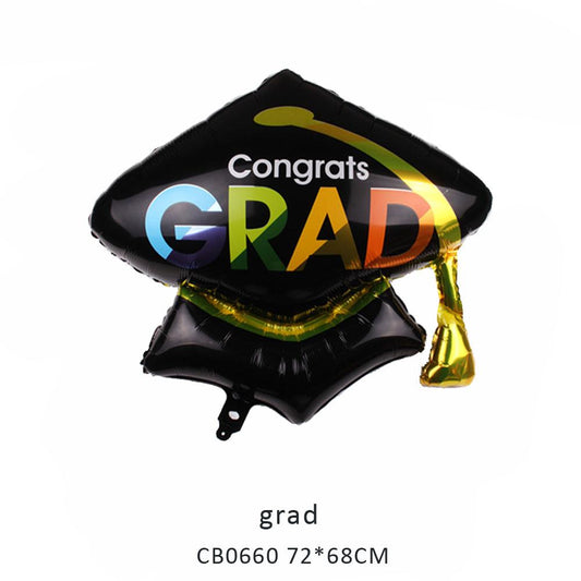 grad foil balloon MOQ 50pcs