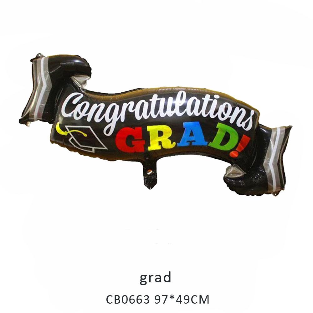 grad foil balloon MOQ 50pcs