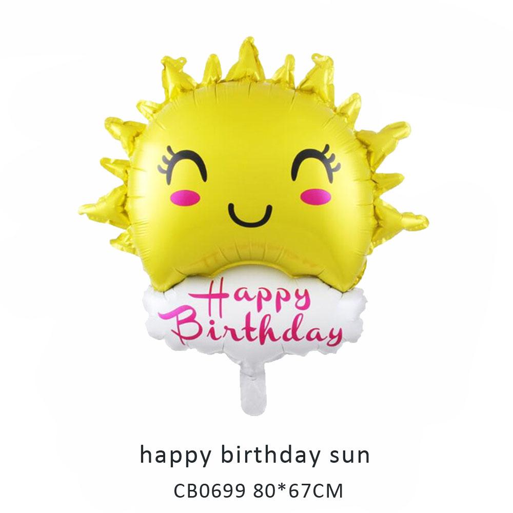 happy birthday sun foil balloon MOQ 50pcs