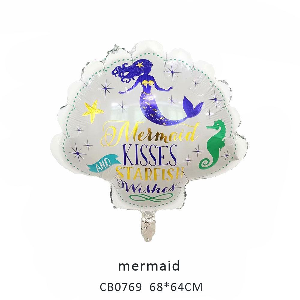 mermaid foil balloon MOQ 50pcs