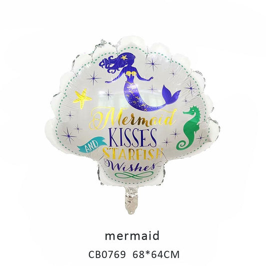 mermaid foil balloon MOQ 50pcs